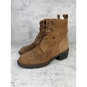 Vintage Bronx styled by dijkmans brown suede lace up boots size 37